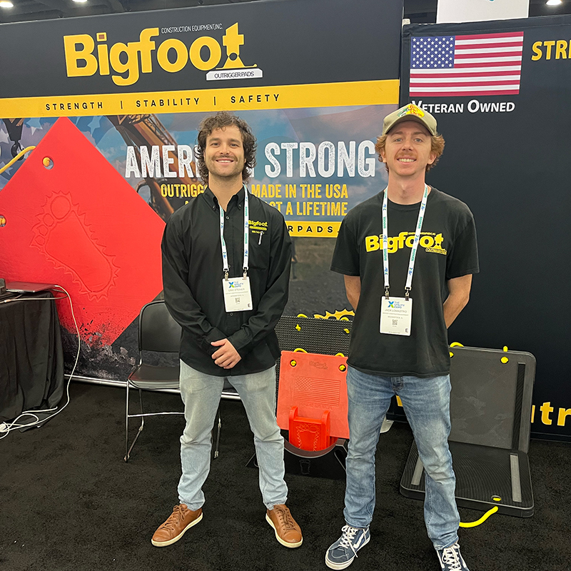 Bigfoot Outrigger Pads at trade show