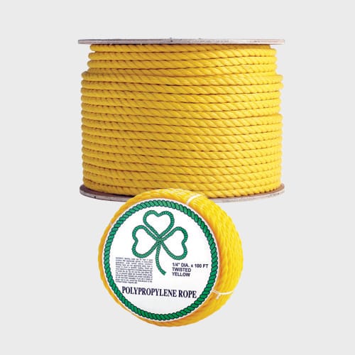 3 Strand Yellow Polypropylene Rope - Bigfoot Outrigger Pads