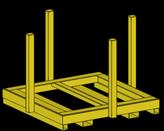 Bigfoot Steel Crane Mat Rack render